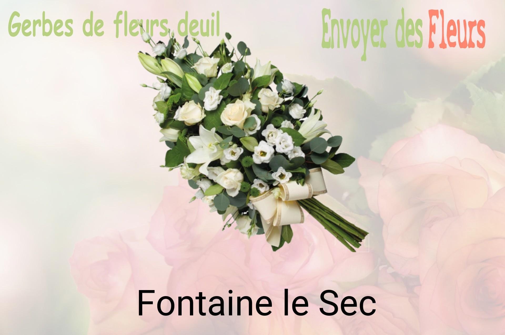 Gerbe de fleurs de deuil livrée à Fontaine-le-Sec